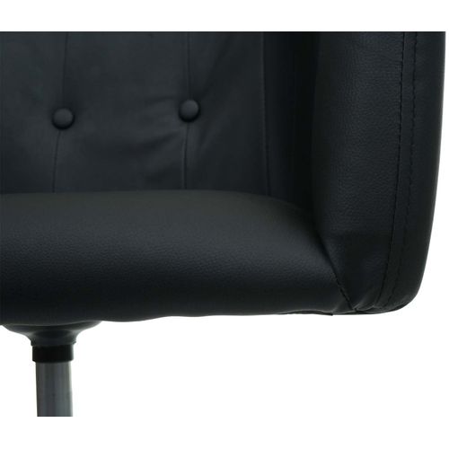 Fauteuil De Bureau Hwc-l92 Métal Similicuir Noir