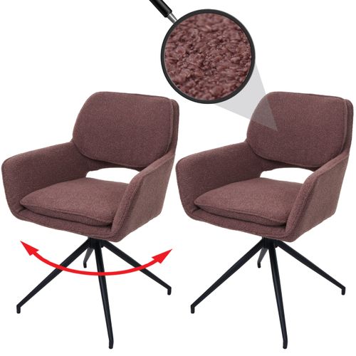 Ensemble de 6 chaises de salle à manger en velours, fauteuils, chaises pivotantes de salon et de chambre à coucher de luxe, chaises pivotantes, beige | Leroy Merlin