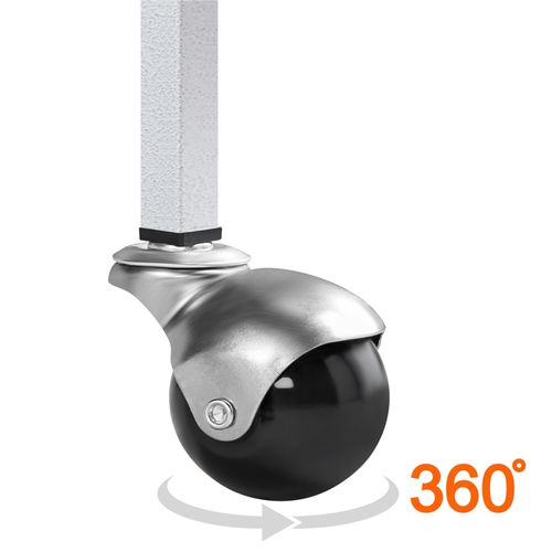 Cage à Oiseaux Sur Pied En Métal Avec Toit Perchoir Cage Pour Perruches à Roulettes, Blanc