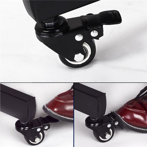 Support TV Mobile Hauteur Réglable Et Inclinable Support Écran 80 à 178 Cm à Roulettes, Noir