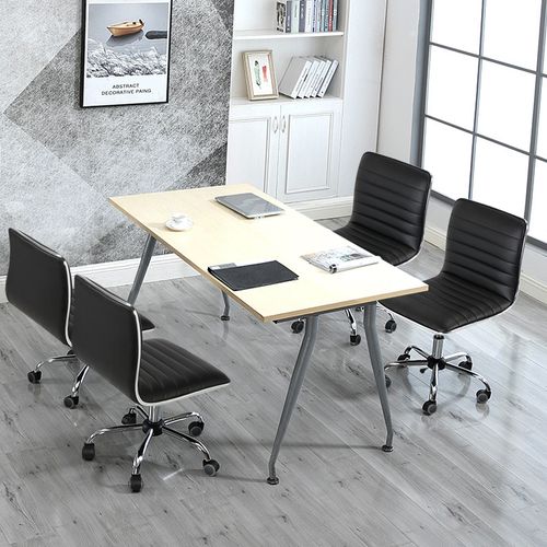Chaise De Bureau Sans Accoudoirs Chaise Pivotante Chaise De Bureau Cadre En Métal Noir