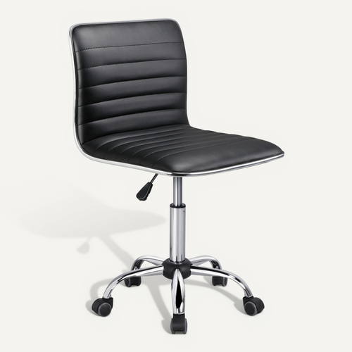 Chaise De Bureau Sans Accoudoirs Chaise Pivotante Chaise De Bureau Cadre En Métal Noir