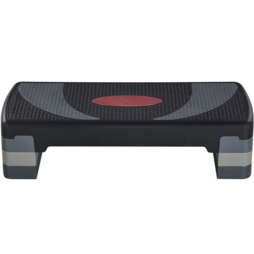 Practics Fitness Step Avec Hauteur Réglable - Aérobic Step Zwart Et Rouge Step Bench Avec Antiderapant