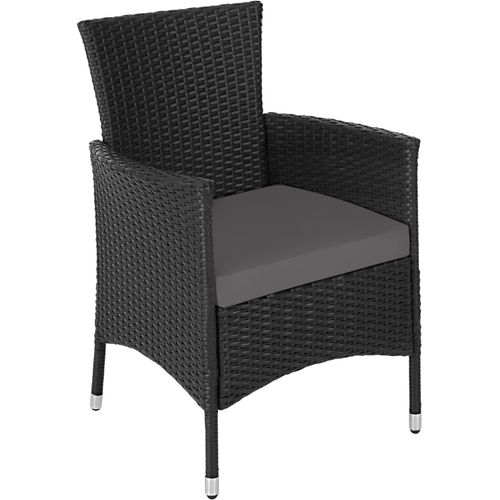 Salon De Jardin 2 Places Avec 2 Sets De Housses Noir 84 X 60 X 61 Cm