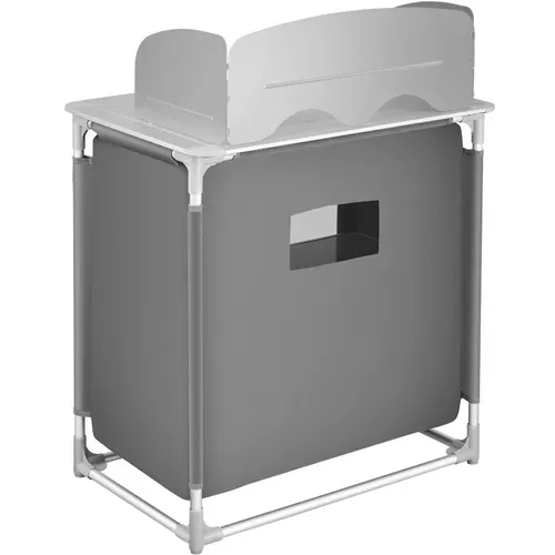 Cuisine De Camping Haut De Gamme Avec Structure En Aluminium Et 2 Compartiments Premium En Aluminium