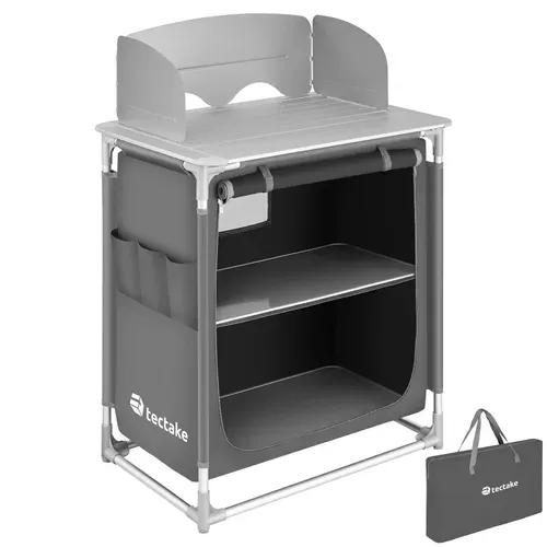 Cuisine De Camping Haut De Gamme Avec Structure En Aluminium Et 2 Compartiments Premium En Aluminium