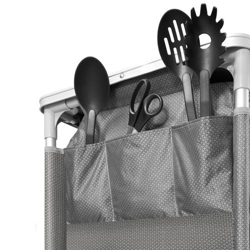 Armoire De Camping Deluxe Avec Structure En Aluminium Et 6 Compartiments Deluxe En Aluminium Gris