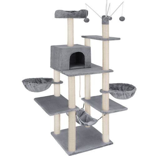Arbre à Chat Lilou En Sisal, Mdf Gris