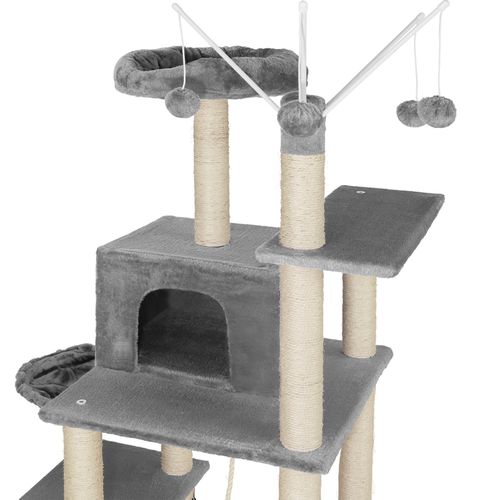 Arbre à Chat Lilou En Sisal, Mdf Gris