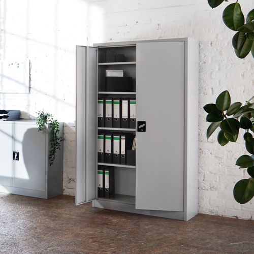 Armoire Métallique 5 Niveaux En Acier Noir 90x40x180 Cm 4 étagères Réglables - Verrouillable