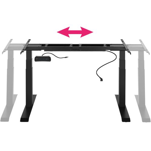 Bureau Assis/debout En Acier Réglage éléctrique De La Hauteur Noir