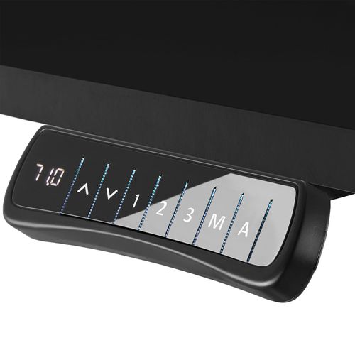 Bureau Assis/debout En Acier Réglage éléctrique De La Hauteur Noir