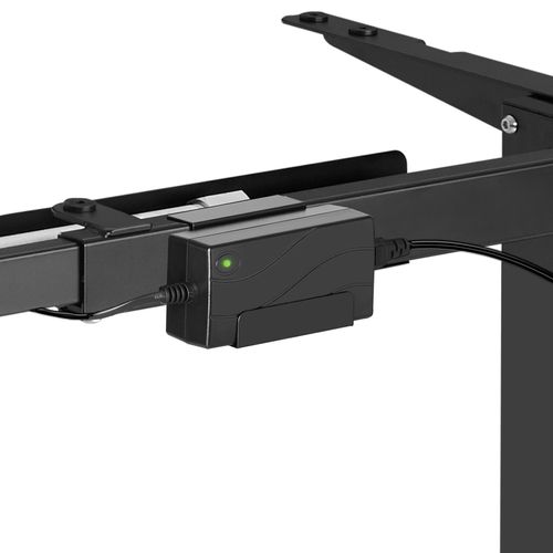 Bureau Assis/debout En Acier Réglage électrique De La Hauteur Noir