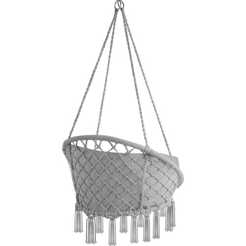 1 Fauteuil Suspendu Grazia En Polyester, Acier Gris
