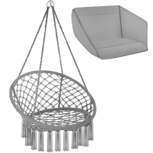 1 Fauteuil Suspendu Grazia En Polyester, Acier Gris