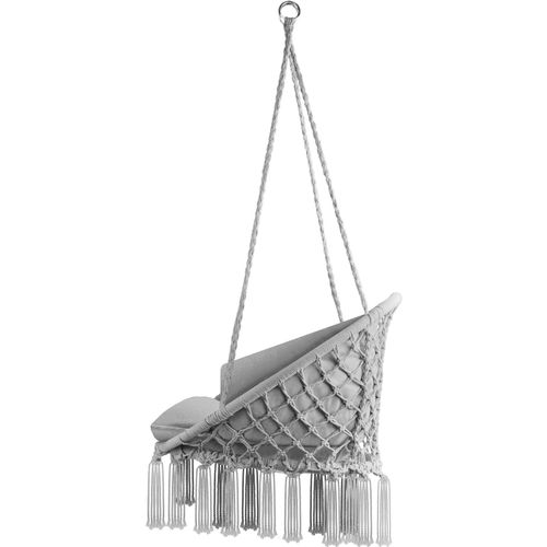 1 Fauteuil Suspendu Grazia En Polyester, Acier Gris
