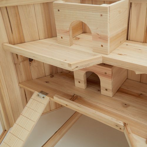1 Clapier Pour Petits Rongeurs Benni En Bois Marron