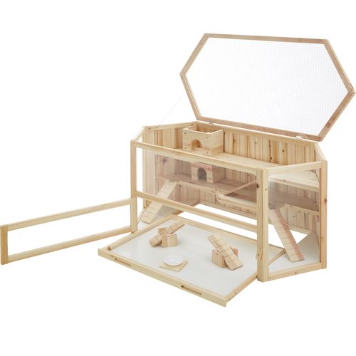 1 Clapier Pour Petits Rongeurs Benni En Bois Marron