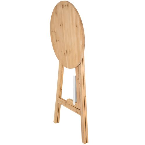 1 Table Haute Trix En Bois Marron