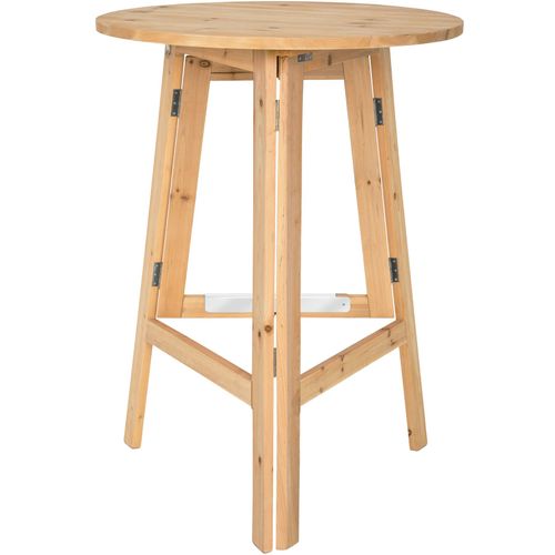 1 Table Haute Trix En Bois Marron