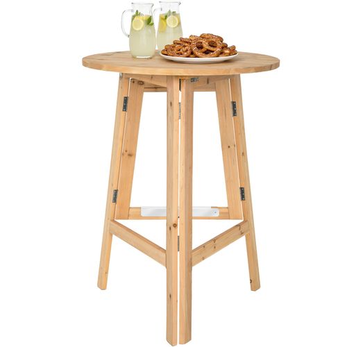 1 Table Haute Trix En Bois Marron