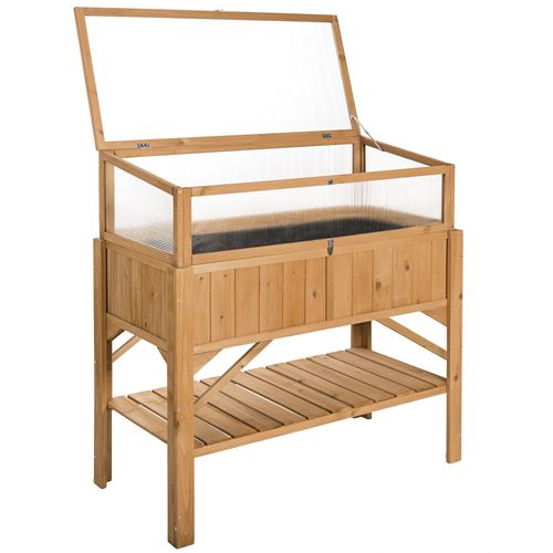 Carré Potager De Jardin Sur Pied Surélevé En Bois Marron
