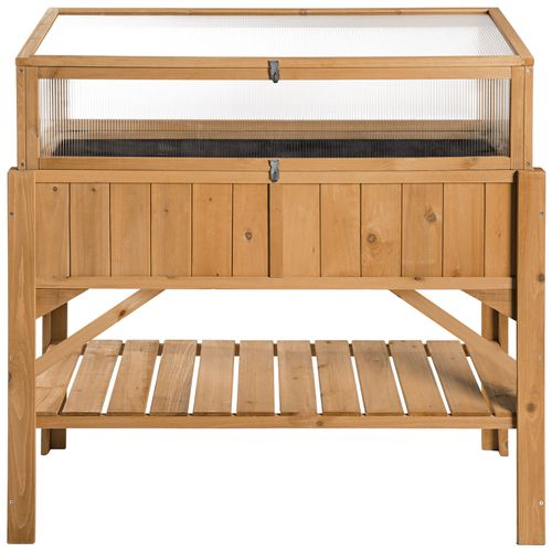 Carré Potager De Jardin Sur Pied Surélevé En Bois Marron