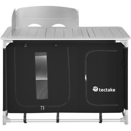 1 Cuisine De Camping De Luxe Avec Structure En Aluminium Et 4 Compartiments Luksus En Aluminium Noir