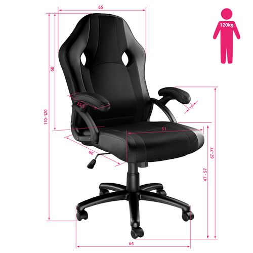 Chaise Gamer Goodman Noir