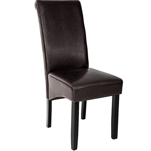 Lot De 4 Chaise De Salle À Manger En Matière Synthétique Marron