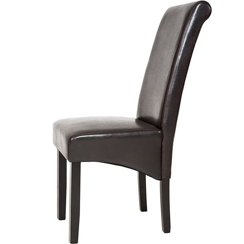 Lot De 4 Chaise De Salle À Manger En Matière Synthétique Marron