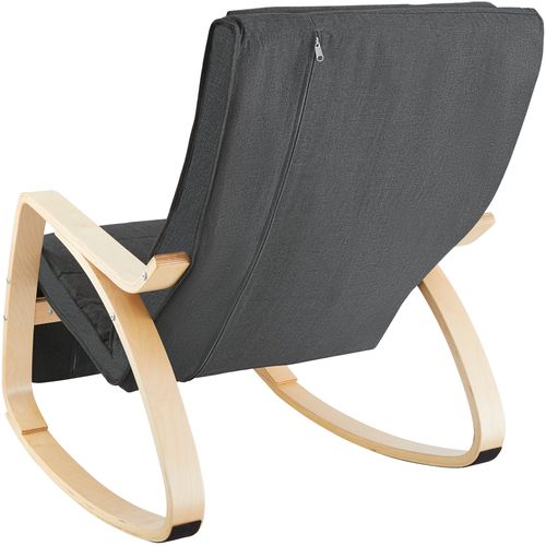 Fauteuil à Bascule Onda En Bois Gris Foncé