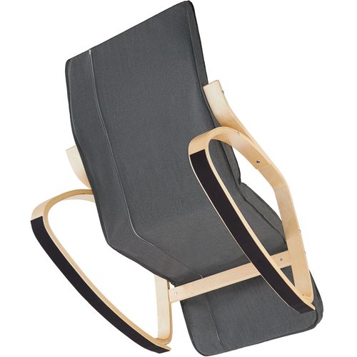 Fauteuil à Bascule Onda En Bois Gris Foncé