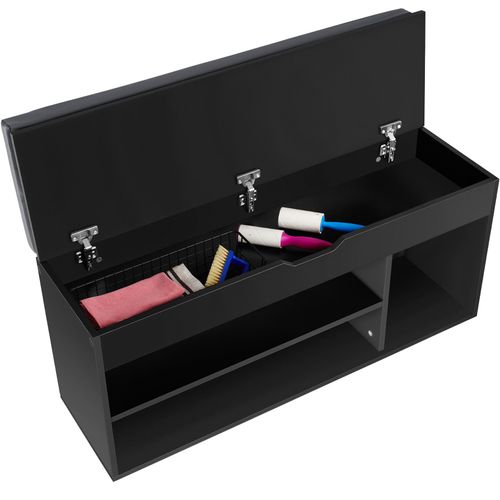 Banc à Chaussures Natalia En Bois Mdf Noir