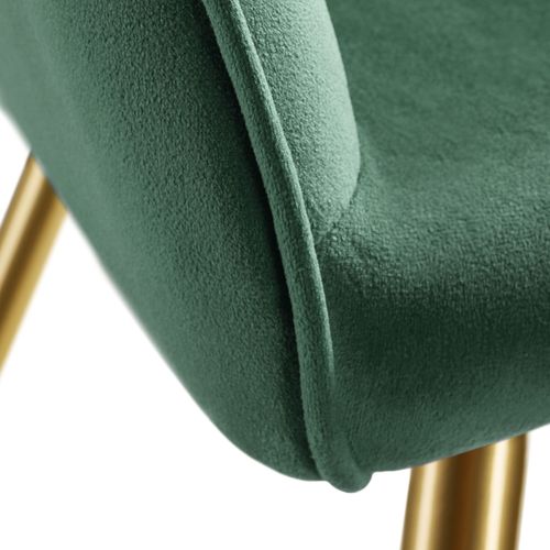 Par Pièce Chaise Marilyn En Polyuréthane Vert Foncé/or