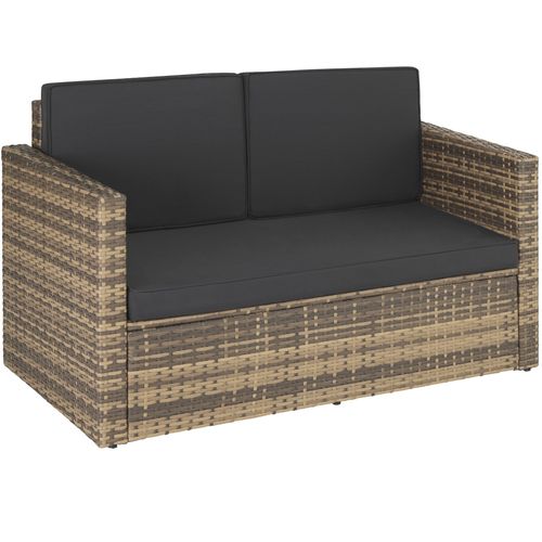 Canapé De Jardin Lounge En Rotin Marron Naturel 119 X 64.5 X 71.5 Cm
