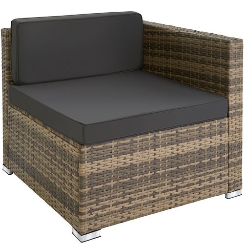 Canapé De Jardin Lounge En Rotin Marron Naturel  67 X 75 X 64.5 Cm