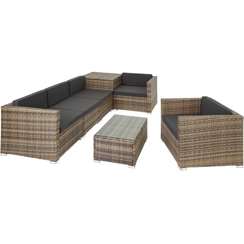 Canapé De Jardin Lounge En Rotin Marron Naturel  67 X 75 X 64.5 Cm