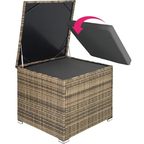 Canapé De Jardin Lounge En Rotin Marron Naturel  67 X 75 X 64.5 Cm