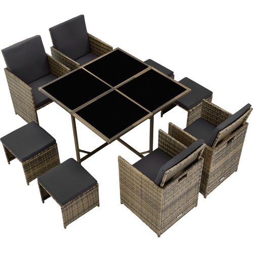 Salon De Jardin Marron Naturel  53 X 53 X 87 Cm