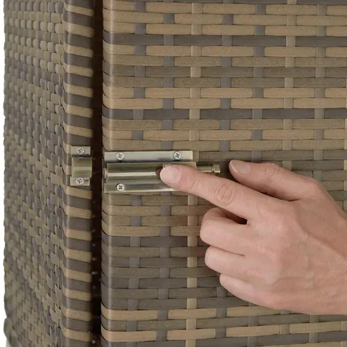 Lot De 2 Bains De Soleil Avec Table De Rangement En Rotin Et Aluminium