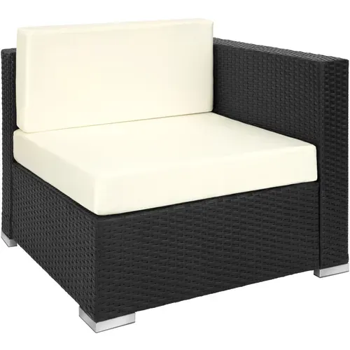 Salon En Rotin Et Aluminium Noir 75 X 75 X 60 Cm