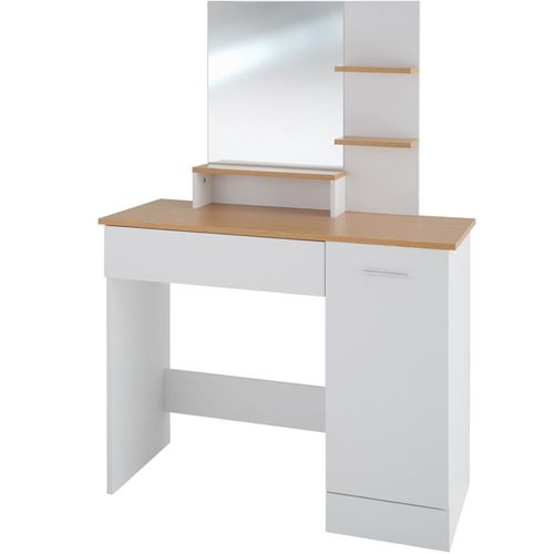 Coiffeuse Table De Maquillage Avec Miroir Blanc