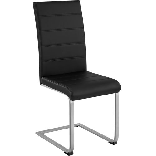 Lot 6 Chaises Salle À Manger Rembourrées Dossier Ergonomique Pieds Métal Noir 41x52x99cm