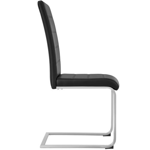 Lot 6 Chaises Salle À Manger Rembourrées Dossier Ergonomique Pieds Métal Noir 41x52x99cm