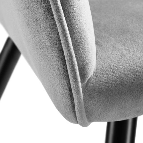 Lot De 6 Chaise Style Scandinave Marilyn En Polyuréthane Gris/noir