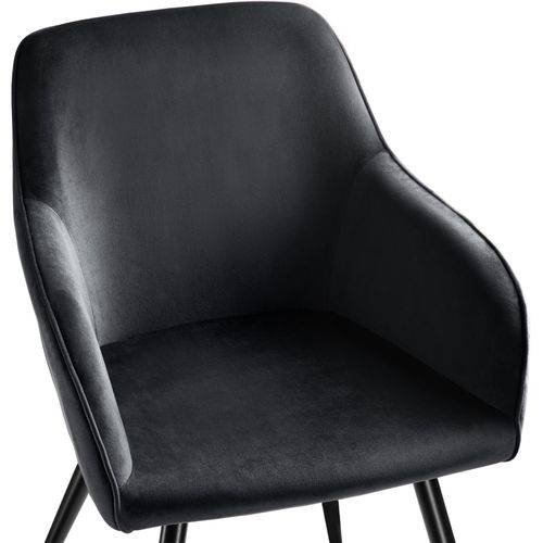 Lot De 4 Chaise Style Scandinave Marilyn En Polyuréthane Noir