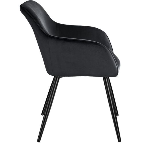 Lot De 4 Chaise Style Scandinave Marilyn En Polyuréthane Noir