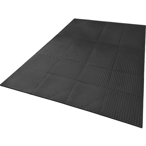 Ensemble De 24 Dalles Carrées En Mousse Eva Noir