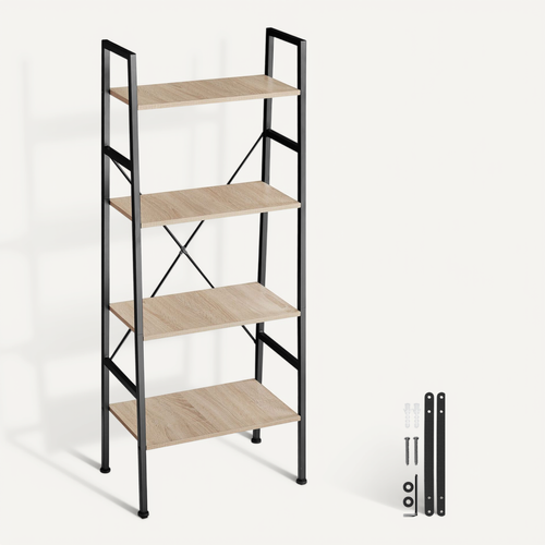 étagère Newcastle En Bois Mdf Bois Clair Industriel, Chêne Sonoma